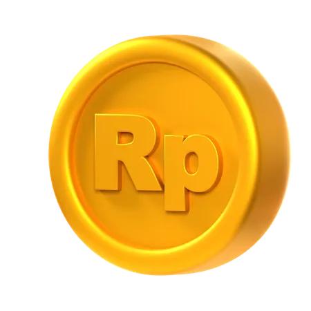 Pièce de monnaie Rupiah  3D Icon