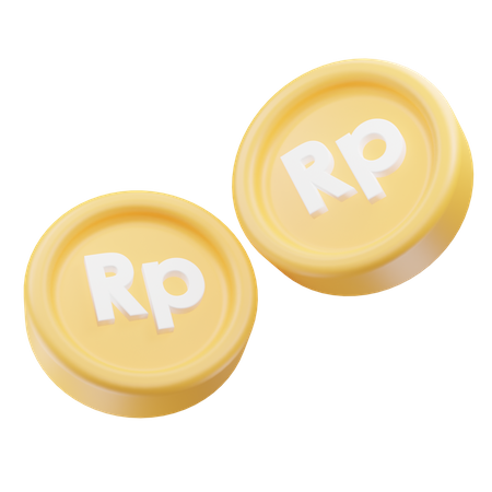 Rupiah Coins 3D Icon