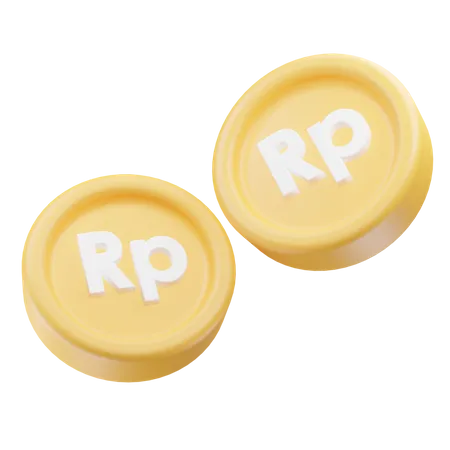 Rupiah Coins 3D Icon