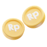 rupiah coins 3d logos
