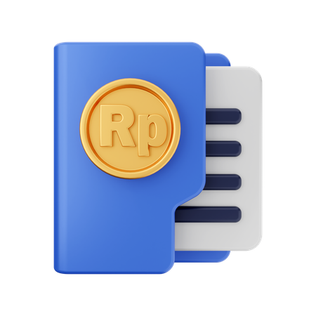 Rupiah Folder  3D Icon