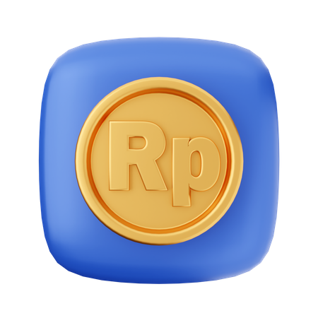 Rupiah-Münze  3D Icon