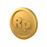 3ds of indonesian rupiah gold coin