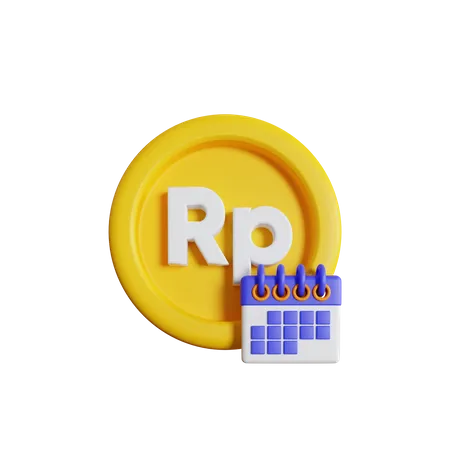 Rupiah-Kalender  3D Icon