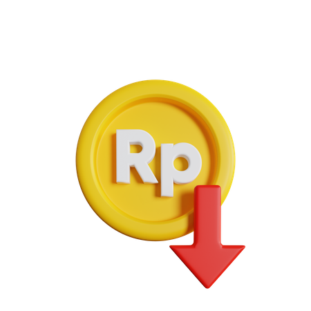 Rupiah-Kurs gesunken  3D Icon