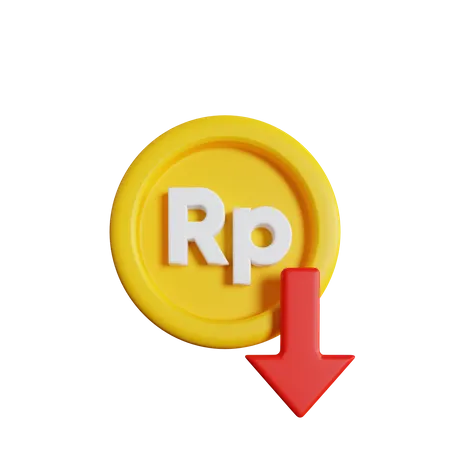 Rupiah-Kurs gesunken  3D Icon