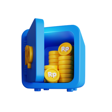 Rupiah Locker  3D Icon