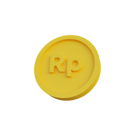 Rupiah-Münze  3D Icon