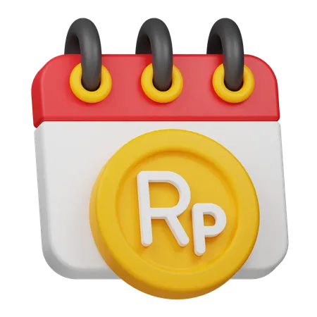 Rupiah-Münzkalender  3D Icon