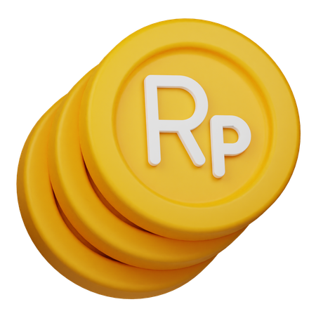 Rupiah-Münzen  3D Icon