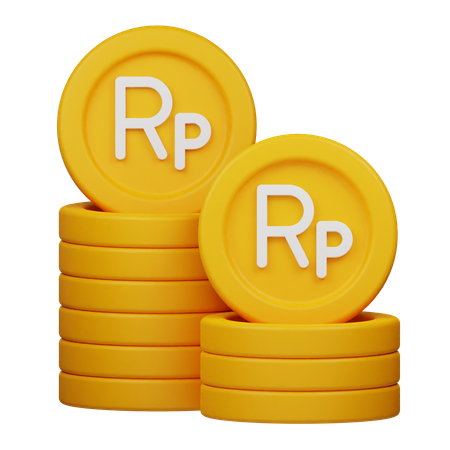 Rupiah-Münzen  3D Icon