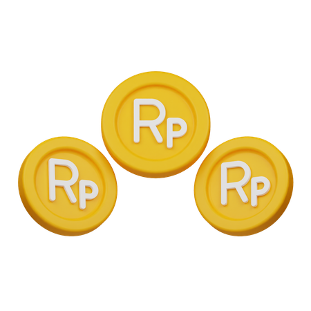 Rupiah-Münzen  3D Icon