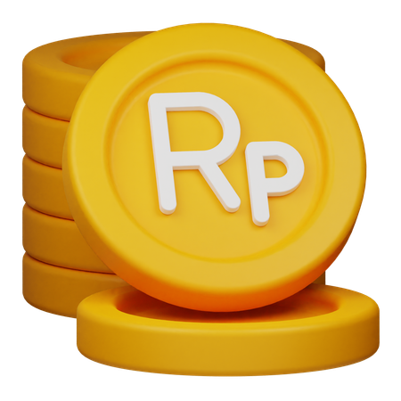 Rupiah-Münzen  3D Icon