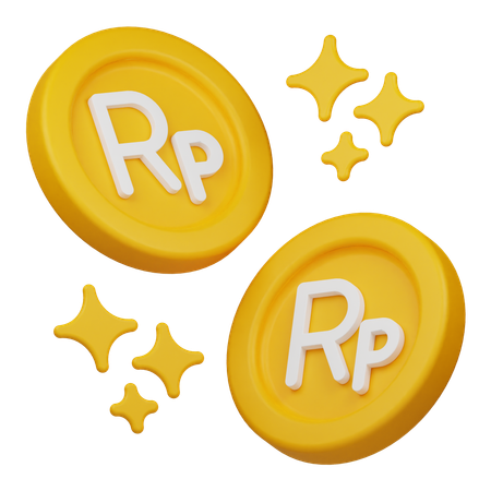 Rupiah-Münzen  3D Icon