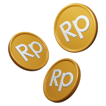 Rupiah-Münzen  3D Icon