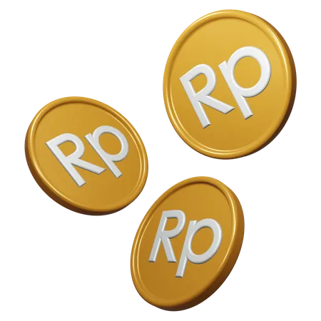 Rupiah-Münzen  3D Icon