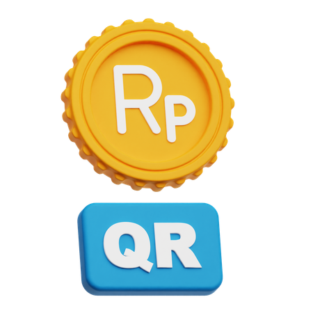 Rupiah Qr  3D Icon
