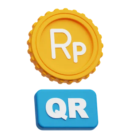 Rupiah Qr  3D Icon