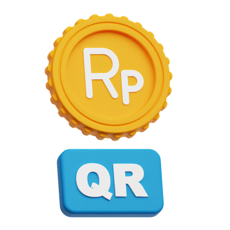 Rupiah Qr  3D Icon