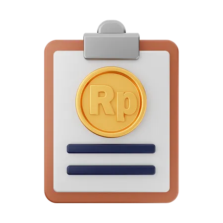 Rupiah Report  3D Icon