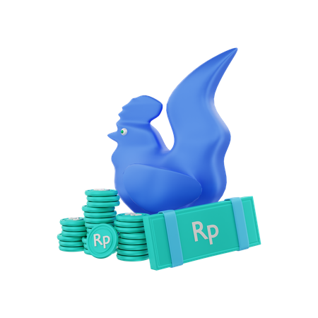Rupiah savings 3D Illustration
