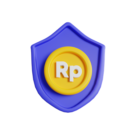 Rupiah Shield  3D Icon