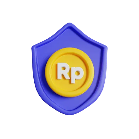 Rupiah Shield  3D Icon