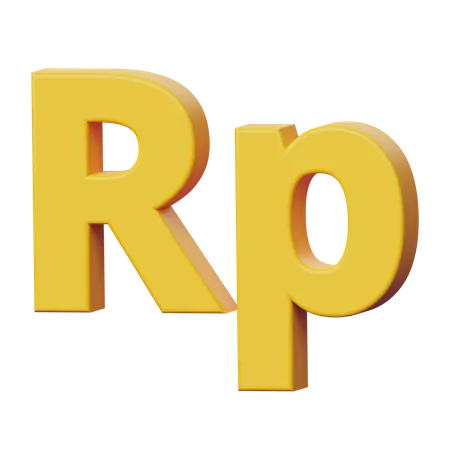 Rupiah Sign 3D Icon