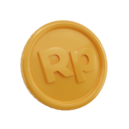 Rupiah Symbol Coin  3D Icon