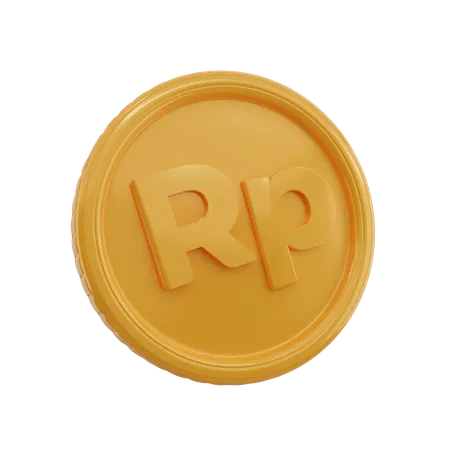 Rupiah Symbol Coin  3D Icon
