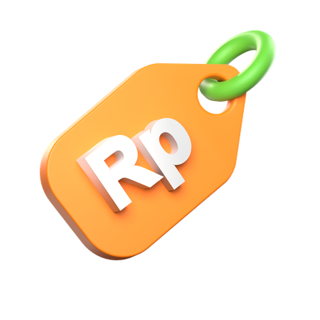 Rupiah Tag  3D Icon