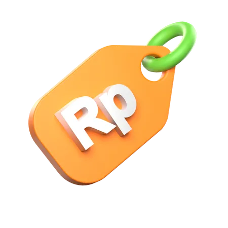 Rupiah Tag  3D Icon