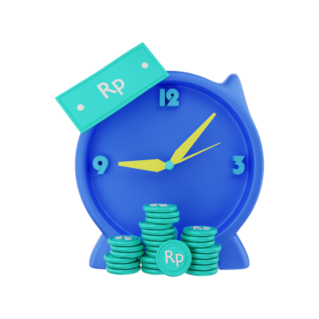 Rupiah trading time  3D Illustration