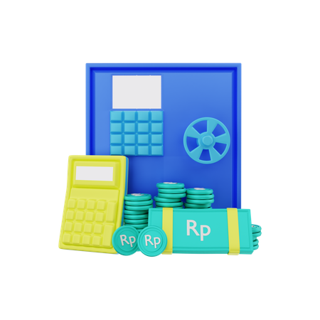 Rupiah-Tresor  3D Illustration