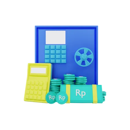 Rupiah-Tresor  3D Illustration