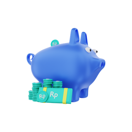 Ahorros en rupias  3D Illustration