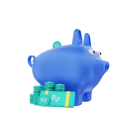 Ahorros en rupias  3D Illustration