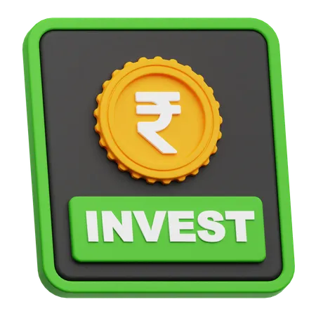 Rupieninvestition  3D Icon