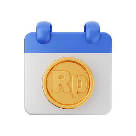 Rupien-Zahlungsdatum  3D Icon