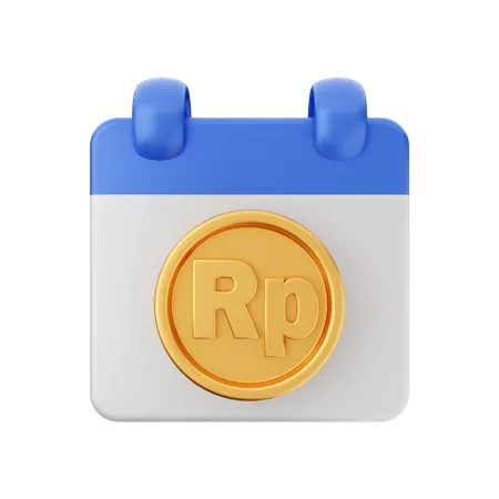 Rupien-Zahlungsdatum  3D Icon