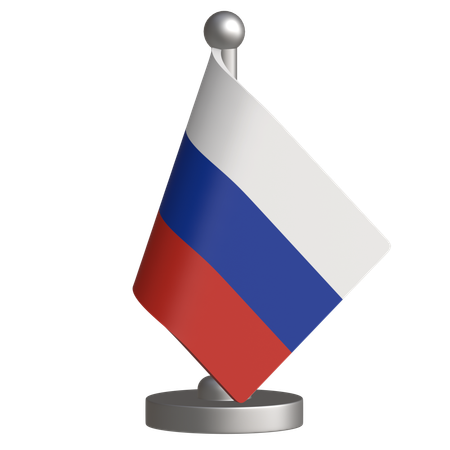 Russia Desk Flag  3D Icon