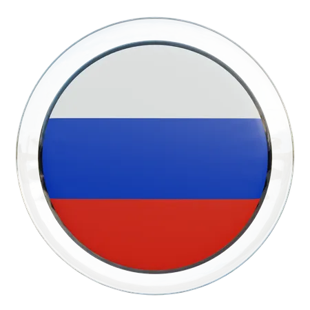 Round icon. Illustration of flag of Russia