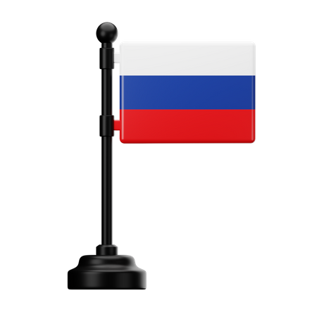 Premium PSD  Russia flag icon 3d render