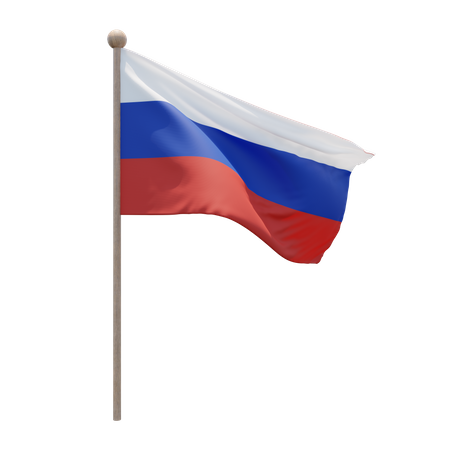 Russia Flagpole  3D Icon