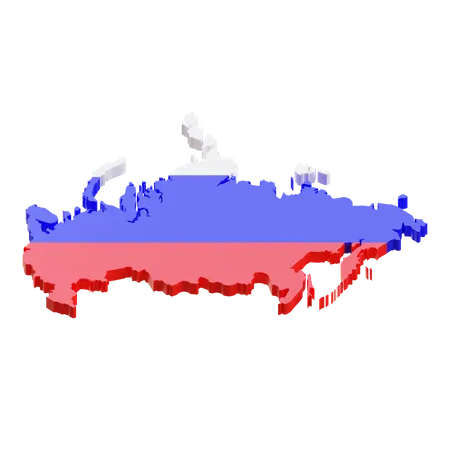 Russian Map  3D Icon