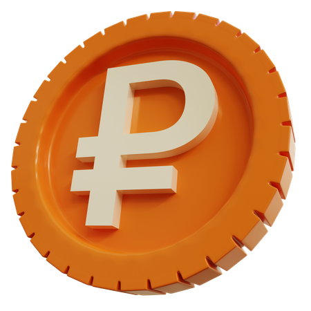 Russian Ruble Coin  3D Icon