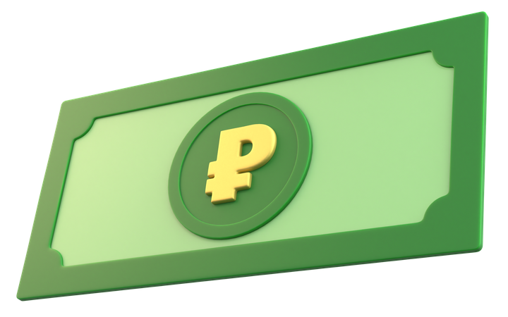 Russian Ruble Money  3D Icon