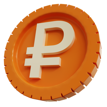 Russische Rubelmünze  3D Icon