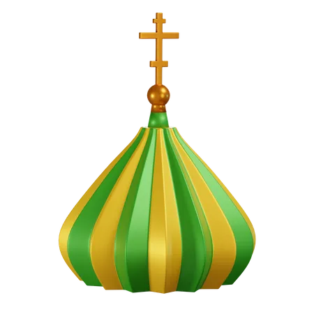 Cúpula verde russa  3D Icon