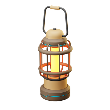 Rustic Metal Lantern  3D Icon